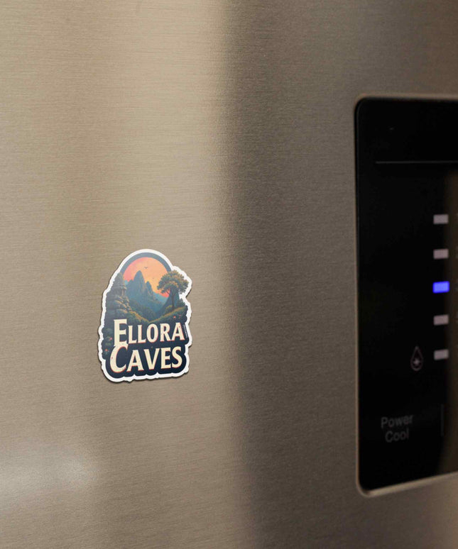 Ellora Caves Fridge Magnet–Travel Souvenir