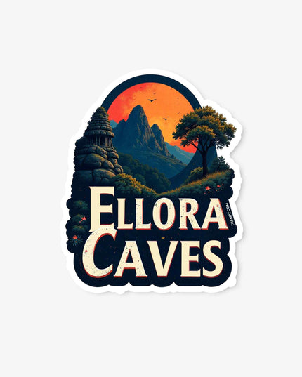 Ellora Caves – UNESCO Heritage Site Vinyl Sticker