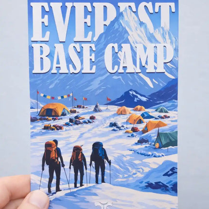 everest base camp travel postcard scenic photo postcard
