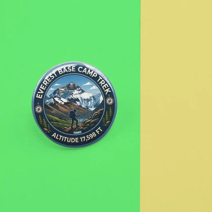 Everest Base Camp Trek Himalayan Pin Badge – Mountain Travel Souvenir