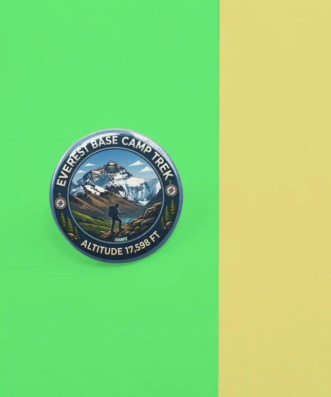 Everest Base Camp Trek Himalayan Pin Badge – Mountain Travel Souvenir