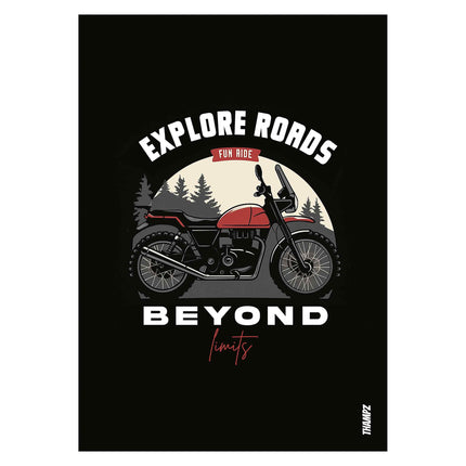 Explore Roads Beyond Limits – Motorcycle Adventure Poster