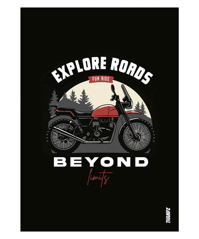 Explore Roads Beyond Limits – Motorcycle Adventure Poster