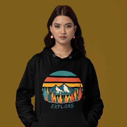 Explore The Nature Black Hoodie