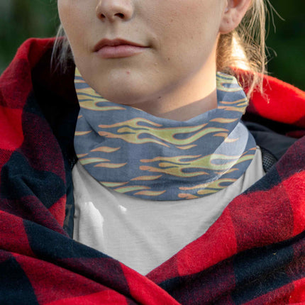 Flame Print Seamless Unisex Bandana