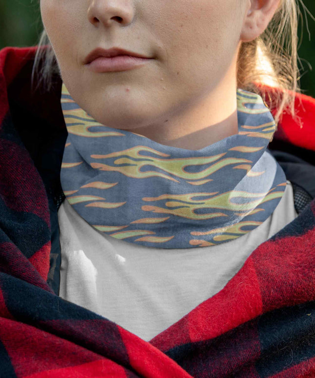 Flame Print Seamless Unisex Bandana