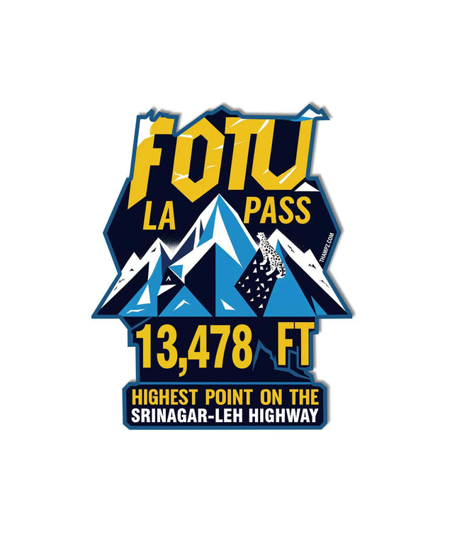 Fotu La Pass Fridge Magnet Srinagar Leh Highway Souvenir