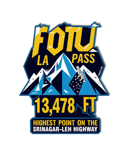Fotu La Pass – Highest Point On The Srinagar - Leh Highway Sticker