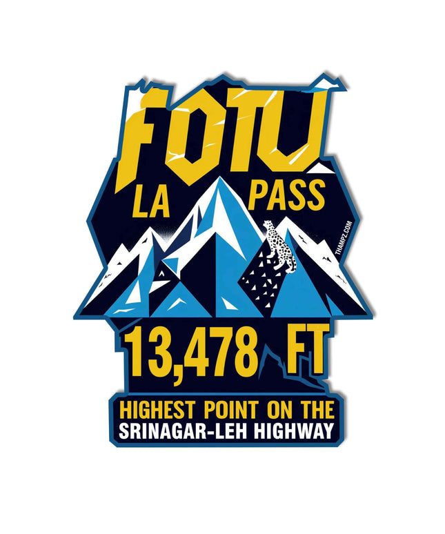 Fotu La Pass – Highest Point On The Srinagar - Leh Highway Sticker