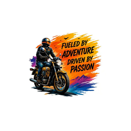 Fueled by Adventure Driven by Passion   Adventure Travel Glossy Vinyl Sticker