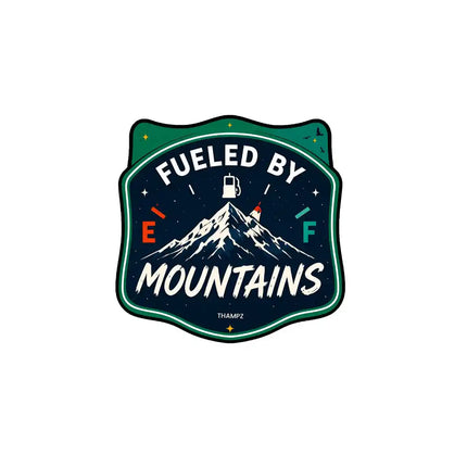 Fueled by Mountains   Mountain Lover Glossy Die Cut Vinyl Sticker