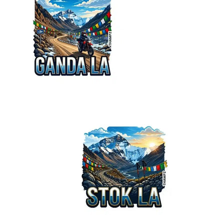 Ganda La & Stok La Fridge Magnet – Ladakh Travel Souvenir & Collectible