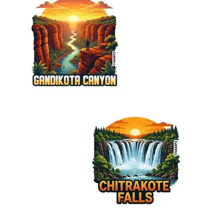 Gandikota Canyon & Chitrakote Falls Fridge Magnet – Nature Travel Souvenir & Collectible