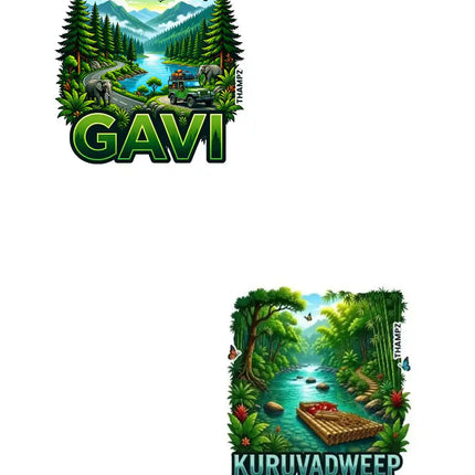 Gavi & Kuruvadweep Fridge Magnet – Kerala Nature Travel Souvenir & Collectible