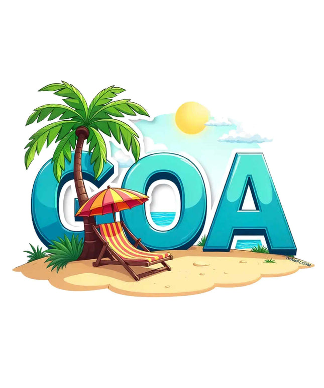 Goa Beach Escape Vinyl Sticker