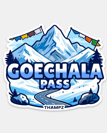 Goechala Pass Vinyl Trekking Sticker