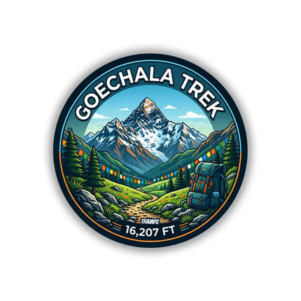 Goechala Trek Himalayan Pin Badge – 16,207 FT Mountain Adventure Travel Souvenir