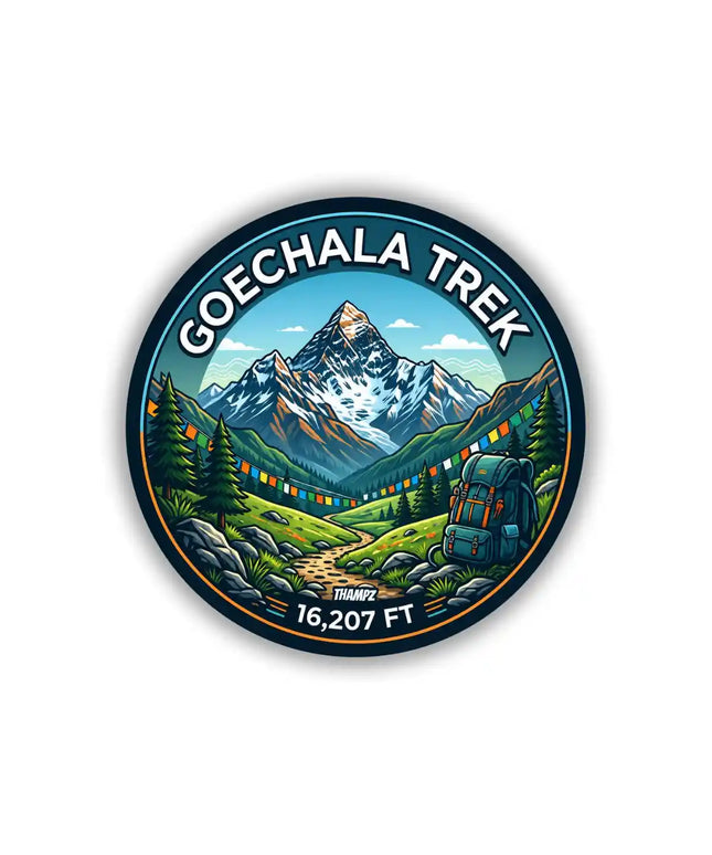 Goechala Trek Himalayan Pin Badge – 16,207 FT Mountain Adventure Travel Souvenir