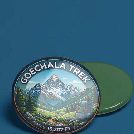 Goechala Trek Himalayan Pin Badge – 16,207 FT Mountain Adventure Travel Souvenir