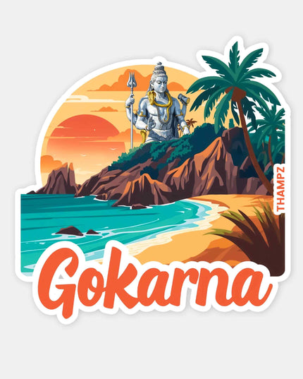Gokarna Vinyl Beach & Spiritual Travel Sticker