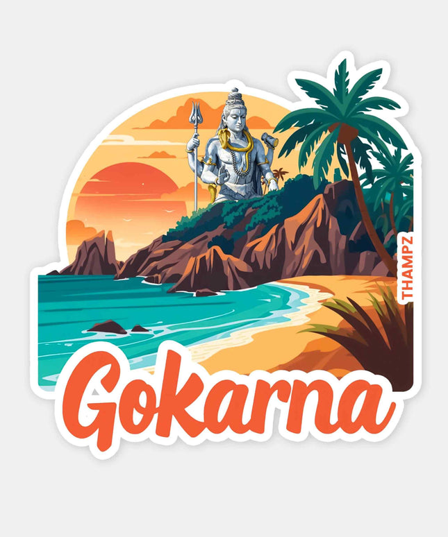Gokarna Vinyl Beach & Spiritual Travel Sticker
