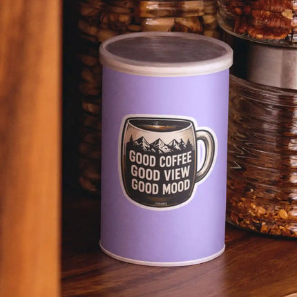 Good Coffee Good View Good Mood - Travel Lifestyle Glossy Vinyl Sticker