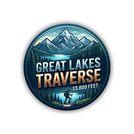 Great Lakes Traverse Trek Pin Badge – Kashmir Hiking Travel Souvenir