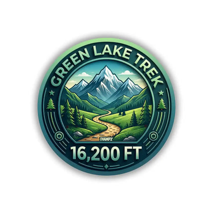 Green Lake Trek Himalayan Pin Badge – 16,200 FT Mountain Adventure Travel Souvenir
