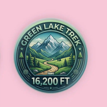 Green Lake Trek Himalayan Pin Badge – 16,200 FT Mountain Adventure Travel Souvenir