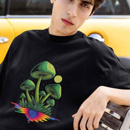 Green Psychedelic Mushroom Oversized T-Shirt