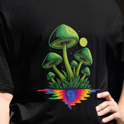 Green Psychedelic Mushroom Oversized T-Shirt