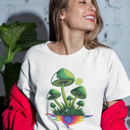 Green Psychedelic Mushroom Oversized T-Shirt