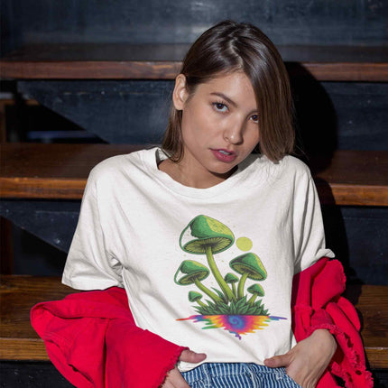 Green Psychedelic Mushroom Oversized T-Shirt