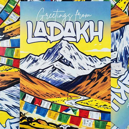 greetings from ladakh travel postcard scenic photo postcard