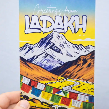 greetings from ladakh travel postcard scenic photo postcard
