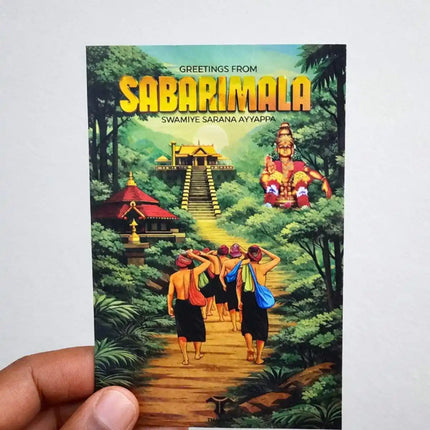 greetings from sabarimala travel postcard scenic photo postcard