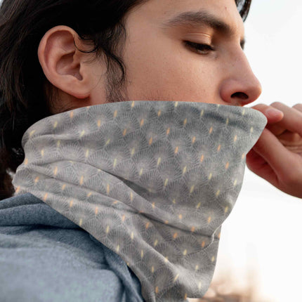 Grey Minimal Dot Seamless Unisex Bandana