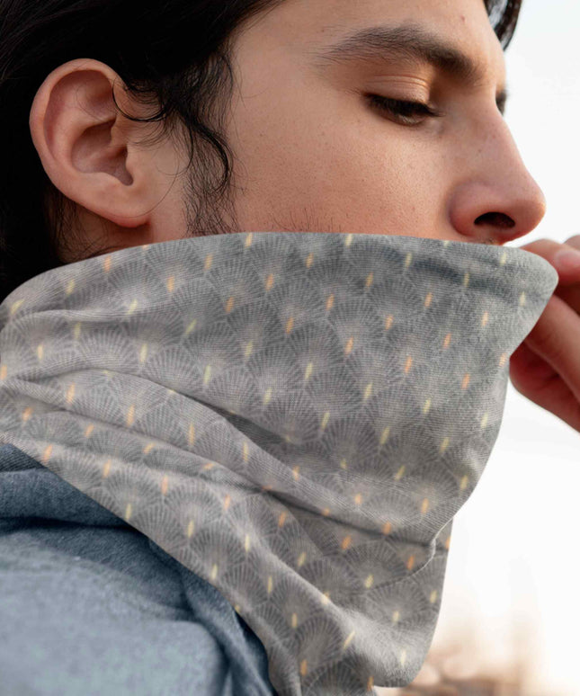 Grey Minimal Dot Seamless Unisex Bandana