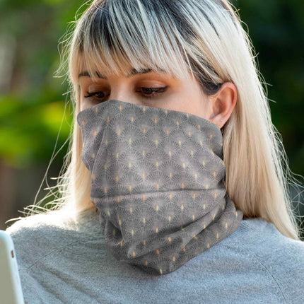Grey Minimal Dot Seamless Unisex Bandana
