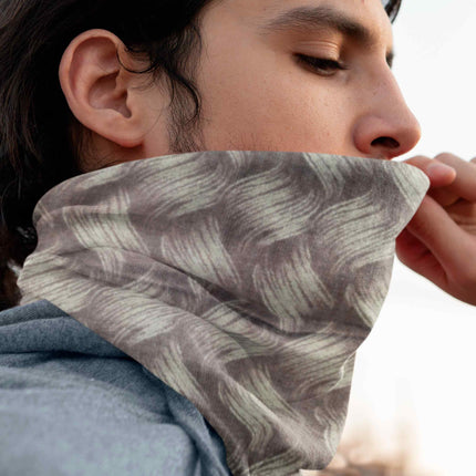 Grey Wave Textured Seamless Unisex Bandana