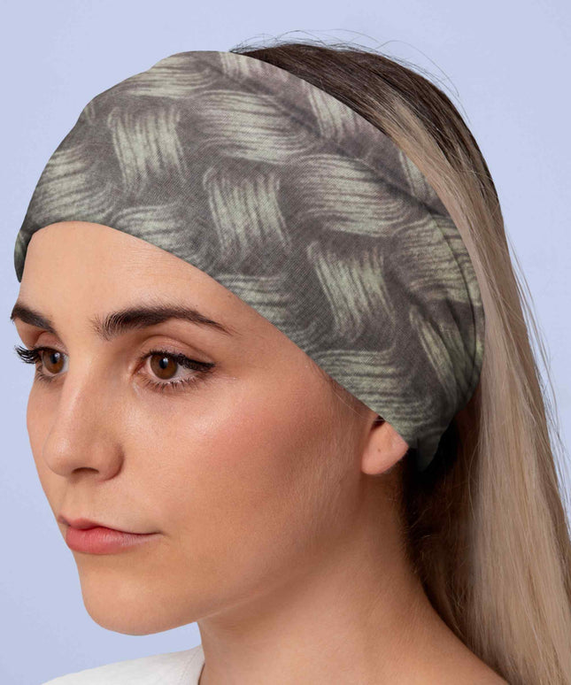 Grey Wave Textured Seamless Unisex Bandana