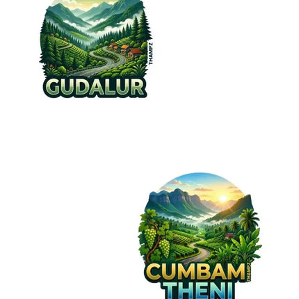 Gudalur & Cumbum, Theni Fridge Magnet – South India Travel Souvenir & Collectible