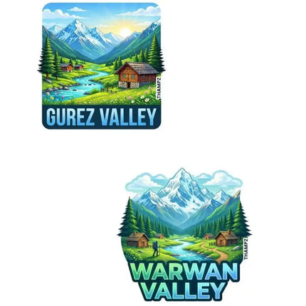 Gurez Valley & Warwan Valley Fridge Magnet – Kashmir Travel Souvenir & Collectible