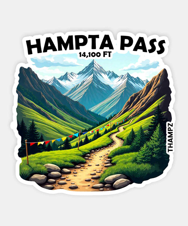 Hampta Pass 14,100 ft Trekking Travel Sticker