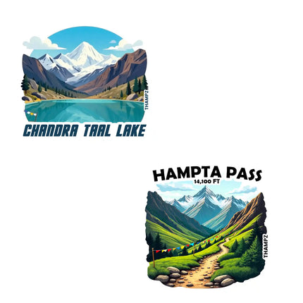 hampta pass  chandratal 3d embossed flexible fridge magnet combo set of 2 05mm premium travel souvenir