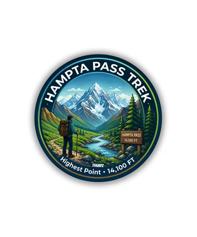 Hampta Pass Trek Pin Badge – Himachal Pradesh Hiking Travel Souvenir