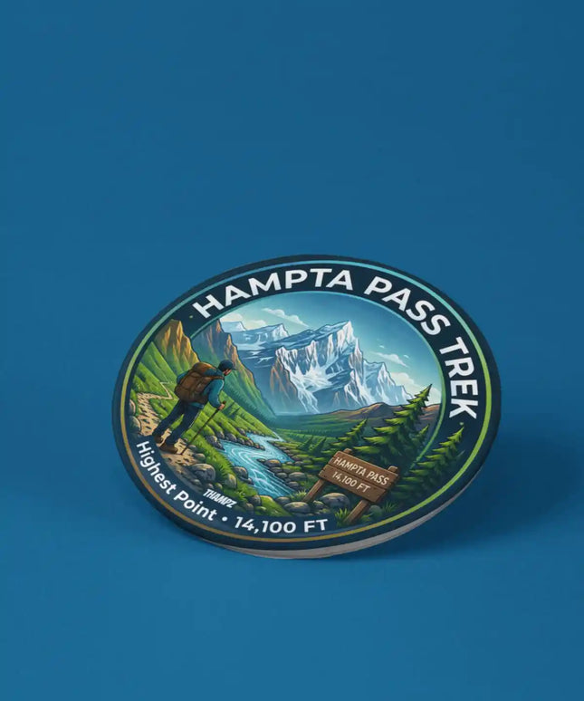 Hampta Pass Trek Pin Badge – Himachal Pradesh Hiking Travel Souvenir