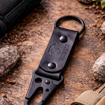 handmade-ranger-leather-hook-keychain-with-carabiner-clip-belt-loop-keychain-for-bike-car-and-travel