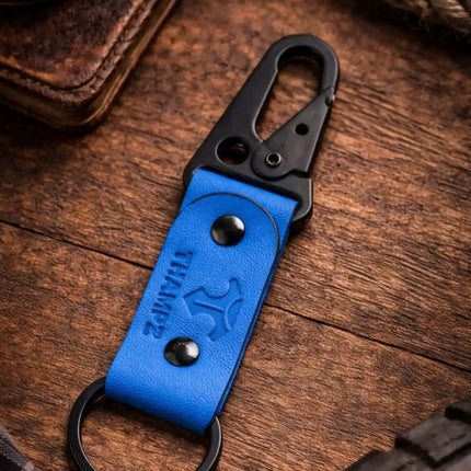 handmade ranger leather hook keychain with carabiner clip belt loop keychain for bike car and travel