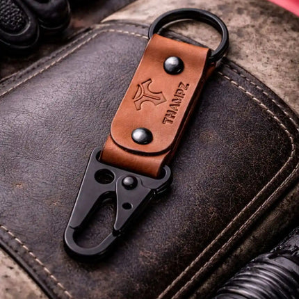 handmade-ranger-leather-hook-keychain-with-carabiner-clip-belt-loop-keychain-for-bike-car-and-travel